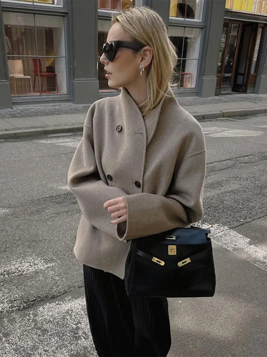 Abrigo Invierno Mujer Doble Botonadura Oversize - Mavetta