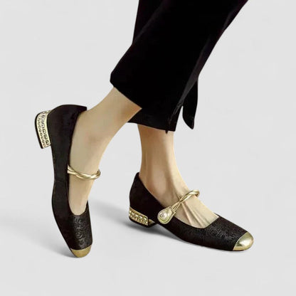Zapatos bailarinas mujer con tira de perlas primavera