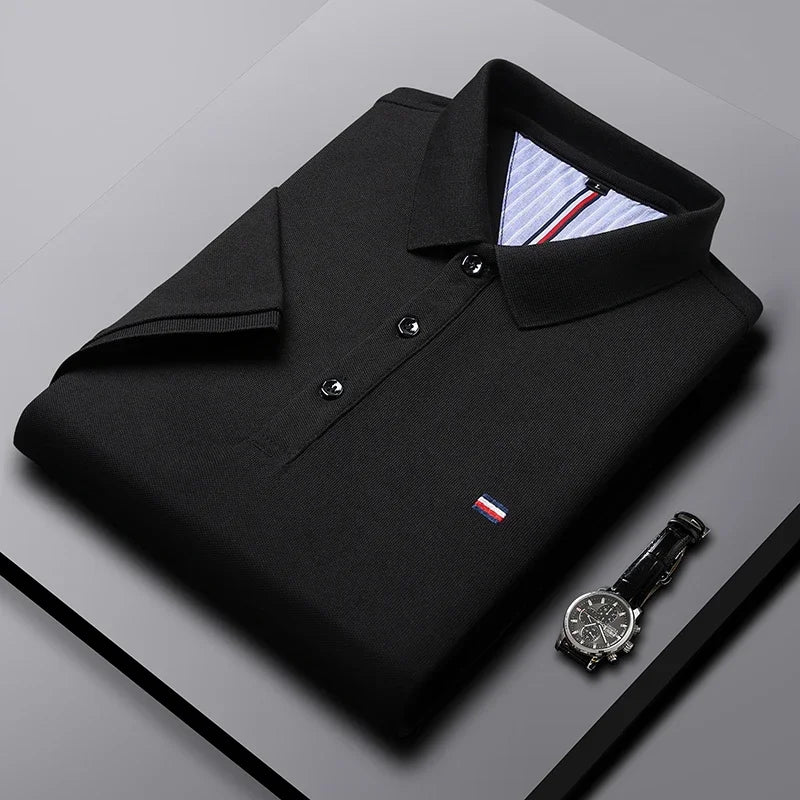 Polo hombre algodón cuello tradicional corte regular