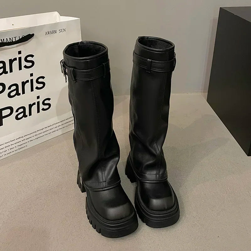 Botas Mujer Elegantes y Robusta Diseño Clásico