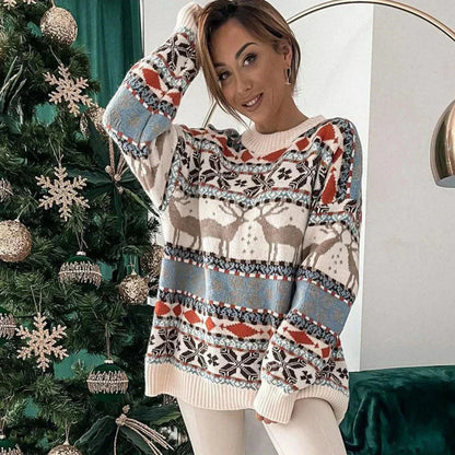 Jersey Mujer Cálido Manga Larga Diseño Navideño - Mavetta
