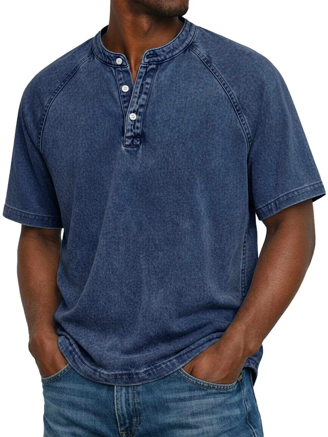 Camisa hombre vintage Algodón botones Ajuste clásico