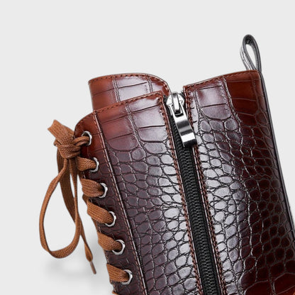 Botas Mujer Estilo Cowboy con Cordones