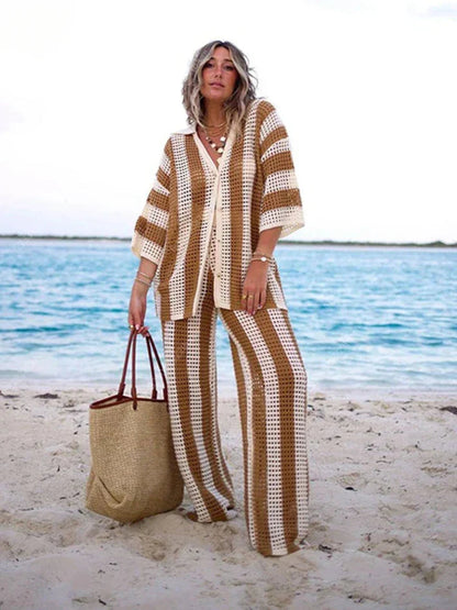 Conjunto Mujer y Pantalón Corto Crochet Veraniego