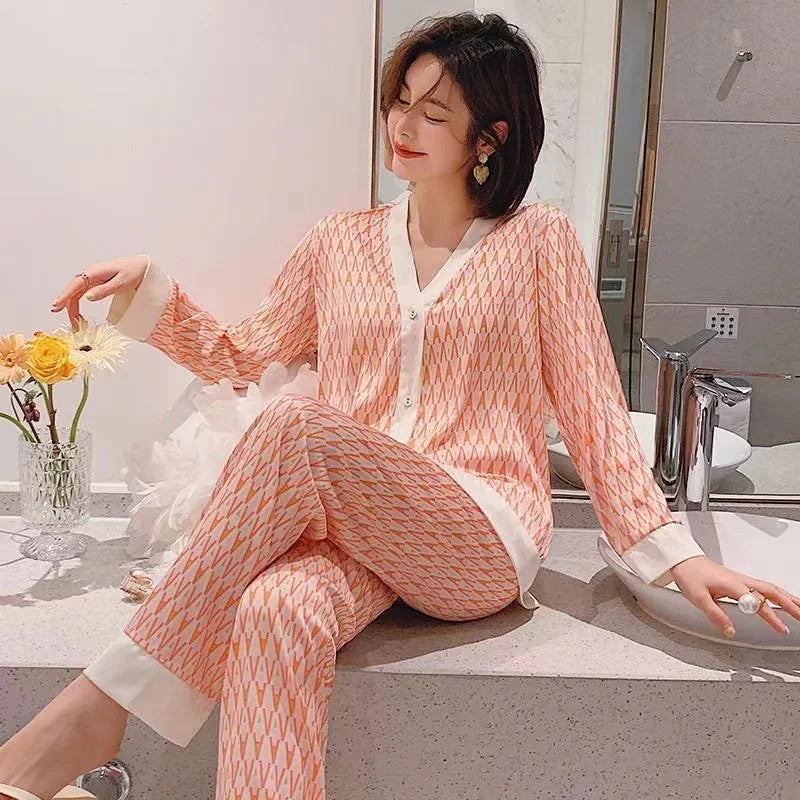 Pijama Mujer Algodón Estampado Gráfico Corte Cómodo