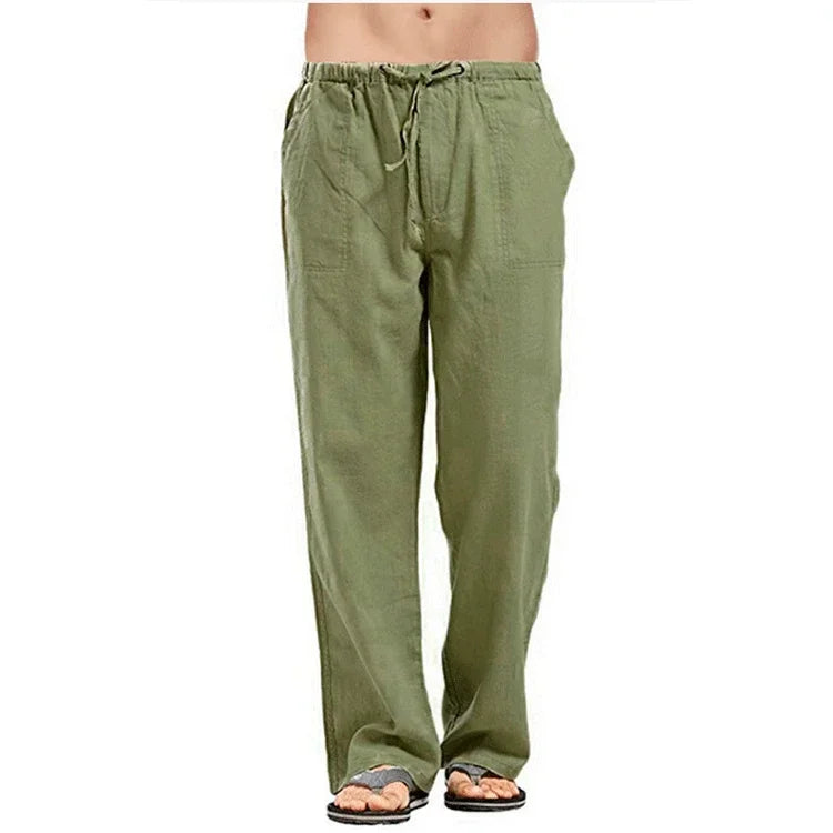 Pantalón Hombre Ligero Cintura Ajustable Corte Recto