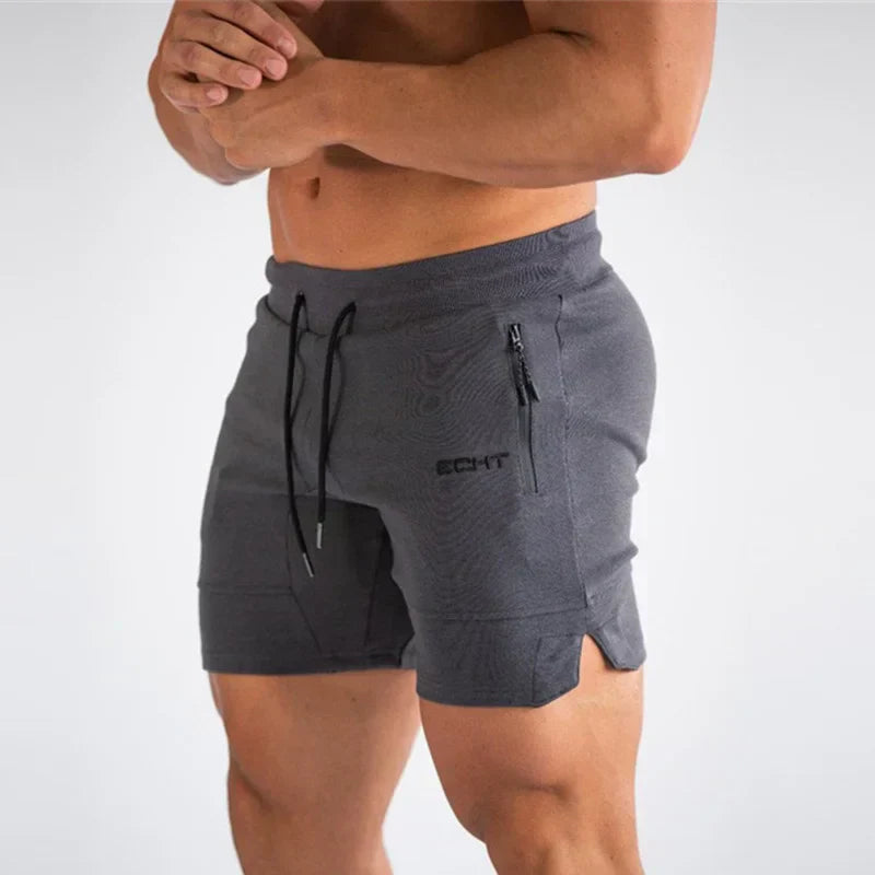Pantalones cortos hombre deportivos con bolsillos y cordón ajustable