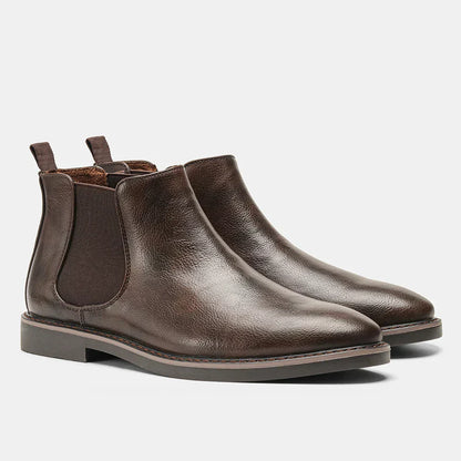 Botines Chelsea Hombre Cuero Sin Cordones Clásico Versátil