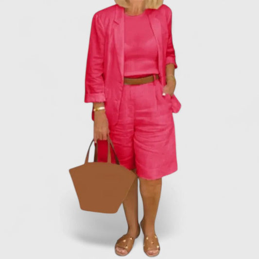 Conjunto Elegante Mujer Dos Piezas Ajuste Clásico - Mavetta