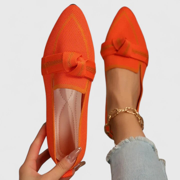 Mocasines Mujer Punta Afilada Detalle Nudo Cómodos