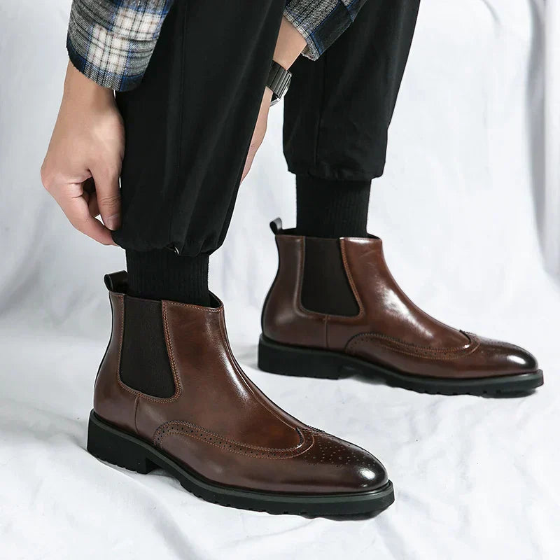 Botas Chelsea Hombre Sin Cordones Acabado Refinado Ajuste Diario