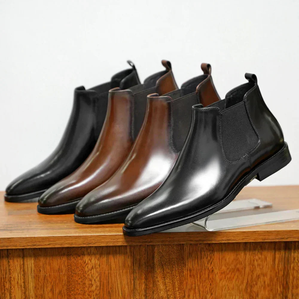Botas Chelsea Hombre de Cuero Ajuste Clásico