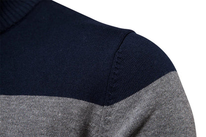 Jersey Hombre Algodón Cremallera Corta Diseño Rayas