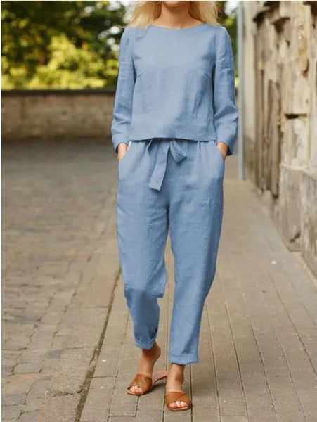 Vestido Fluido Mujer con Cinturón de Lazo Estilo Elegante