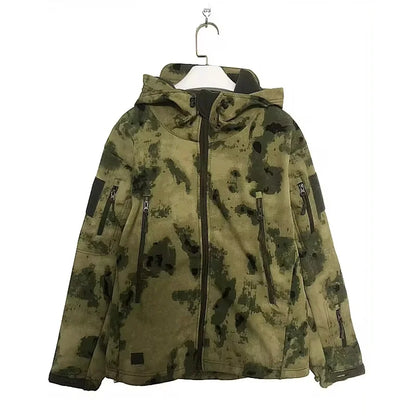 Chaqueta táctica hombre con capucha y bolsillos funcionales