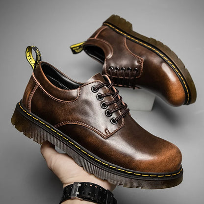 Botines hombre de cuero con cordones estilo clásico cómodo - Mavetta