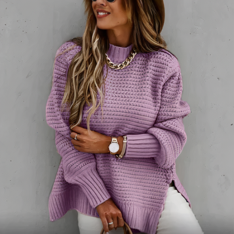 Jersey Mujer de Punto Suave Ajuste Comodo