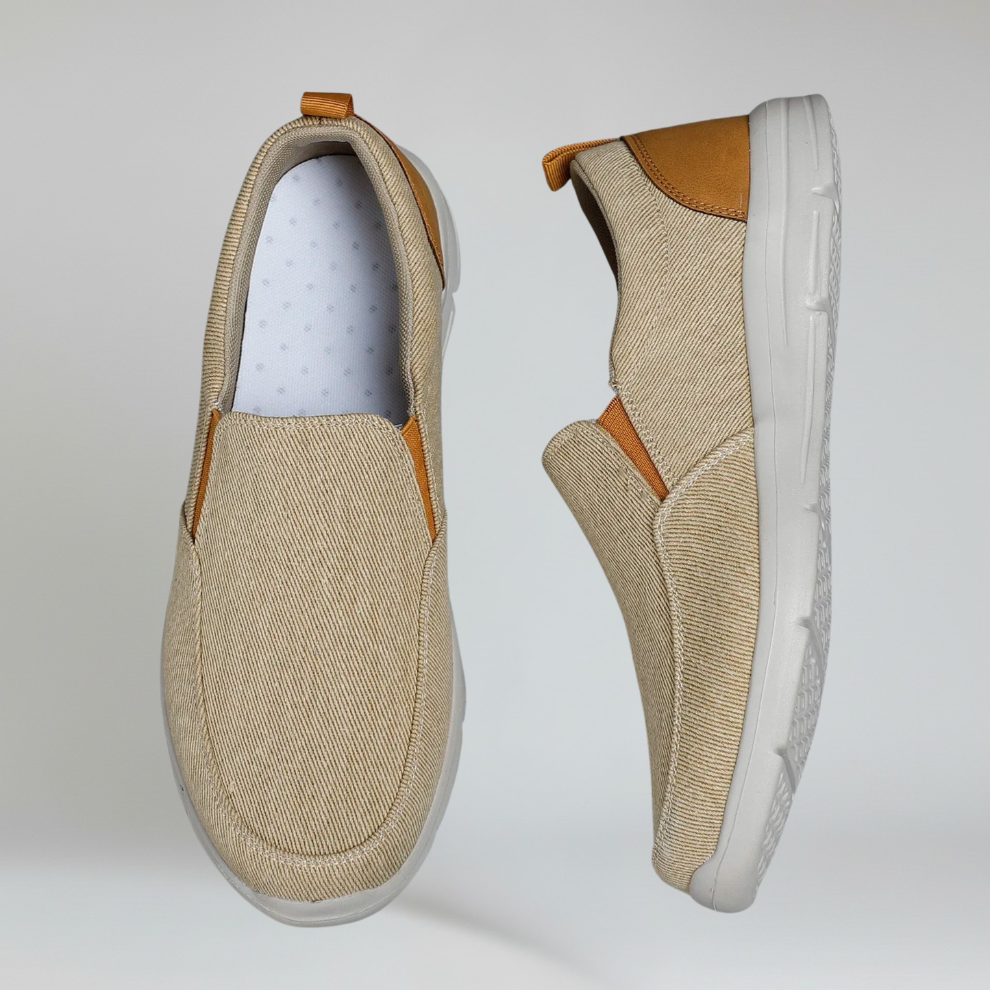 Mocasines Hombre de Lona Suela EVA Transpirable Slip-On