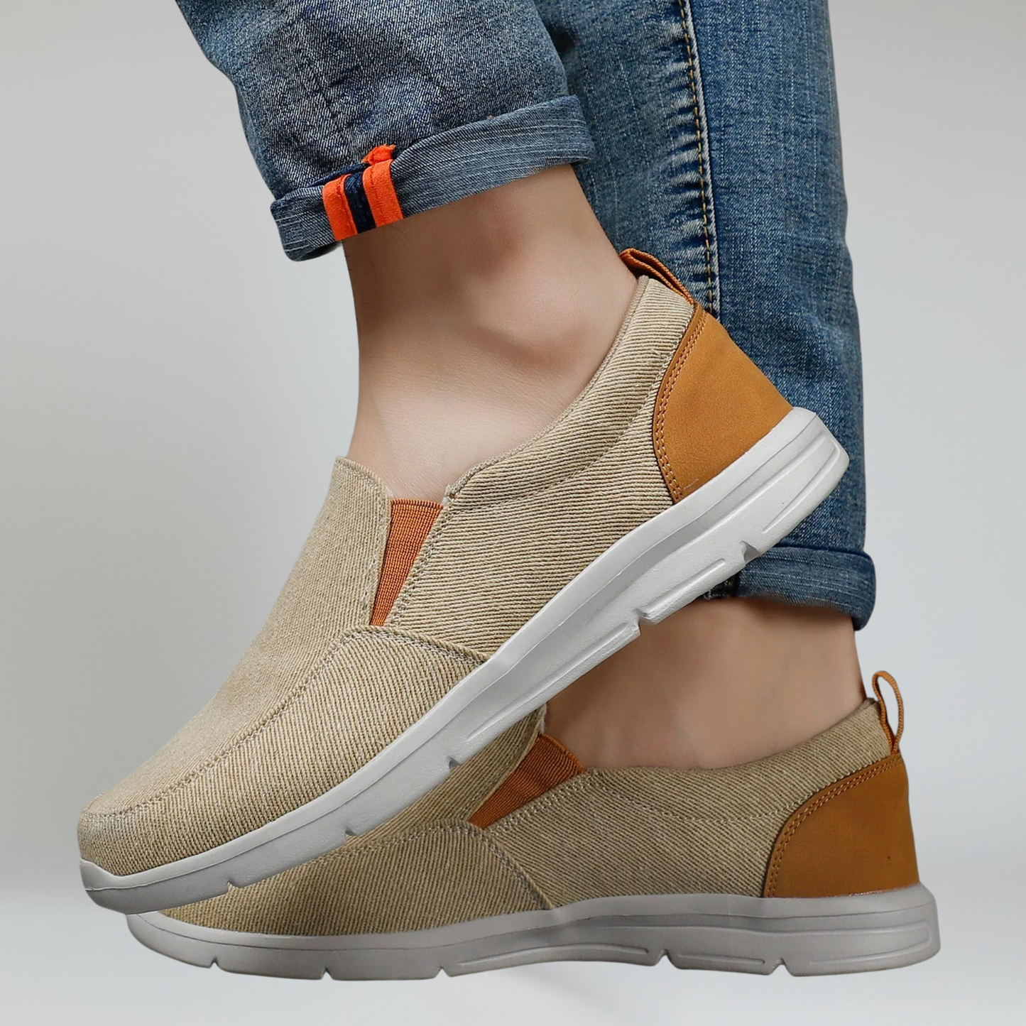 Mocasines Hombre de Lona Suela EVA Transpirable Slip-On