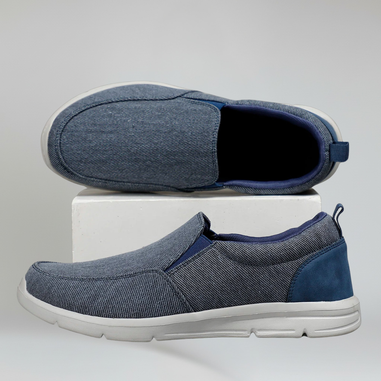 Mocasines Hombre de Lona Suela EVA Transpirable Slip-On