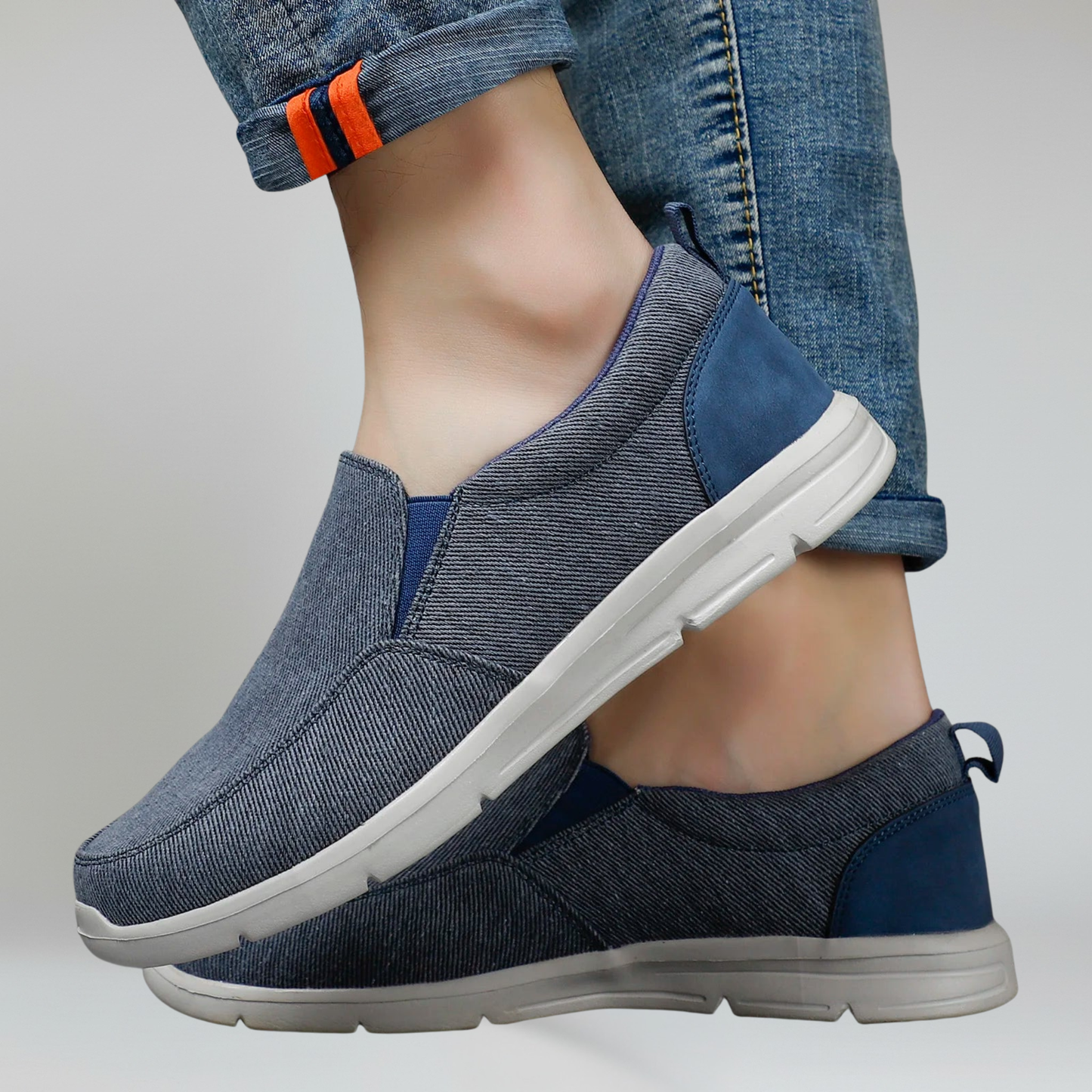 Mocasines Hombre de Lona Suela EVA Transpirable Slip-On