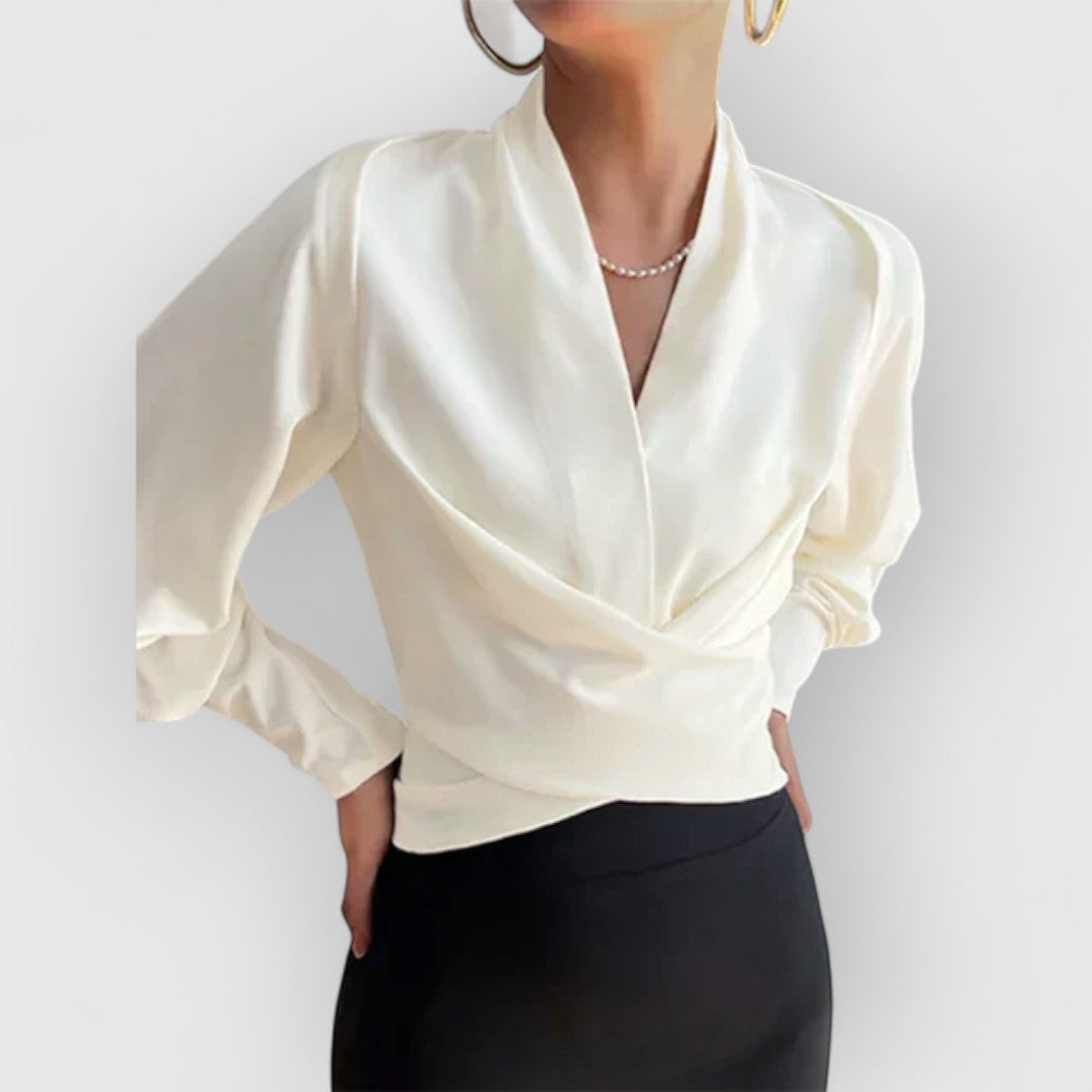 Camisa mujer ligera manga abullonada estilo diario