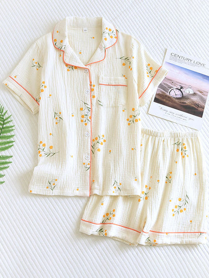 Conjunto Pijama Mujer Algodón Camisa Manga Corta y Pantalón - Mavetta