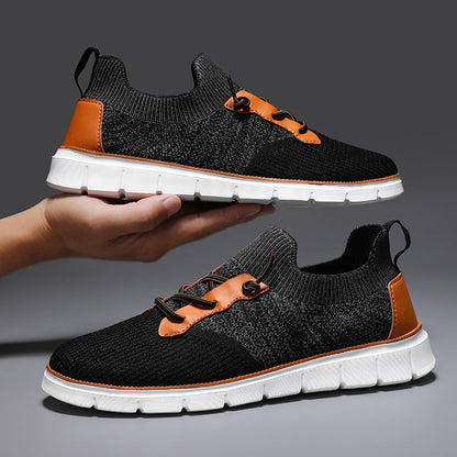 Zapatillas deportivas hombre malla transpirable suela goma cordones