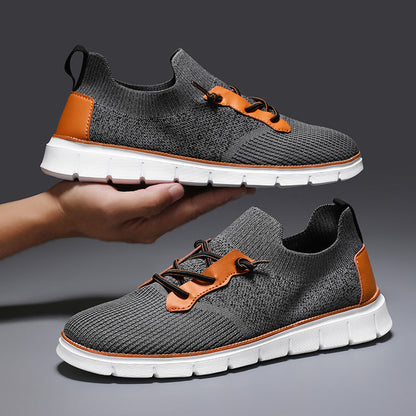 Zapatillas deportivas hombre malla transpirable suela goma cordones