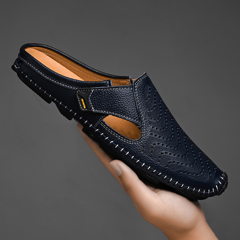 Mules Hombre de Cuero Laterales Abiertos - Mavetta