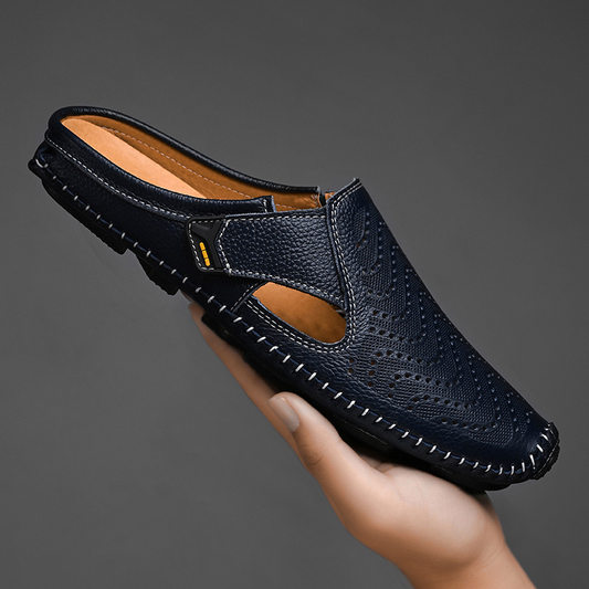 Mules Hombre de Cuero Laterales Abiertos - Mavetta