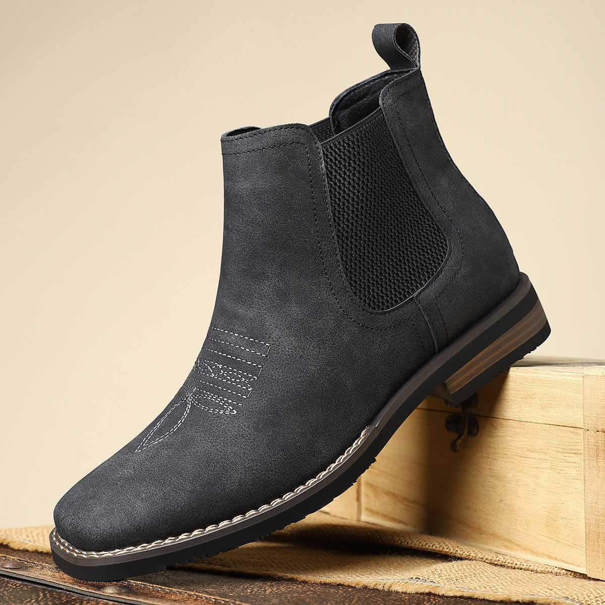 Botines hombre sin cordones ajuste cómodo estilo urbano