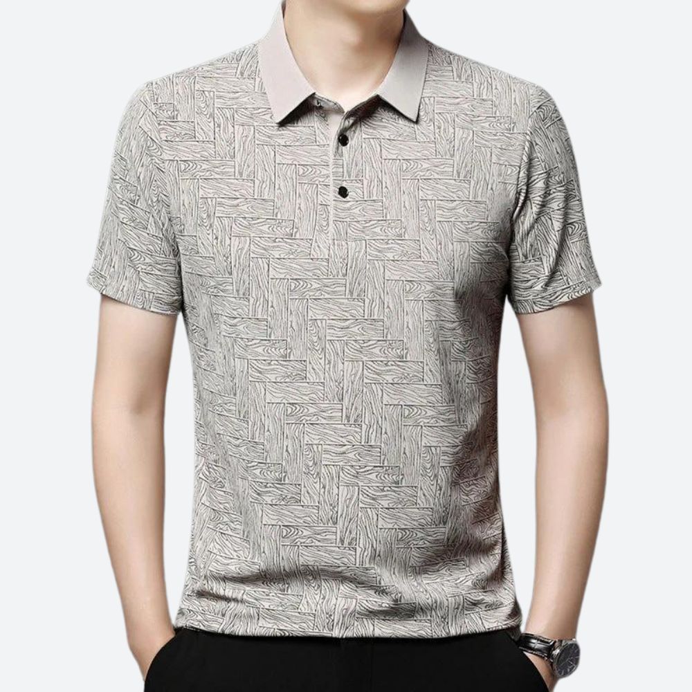 Polo hombre casual tejido ligero diseño limpio