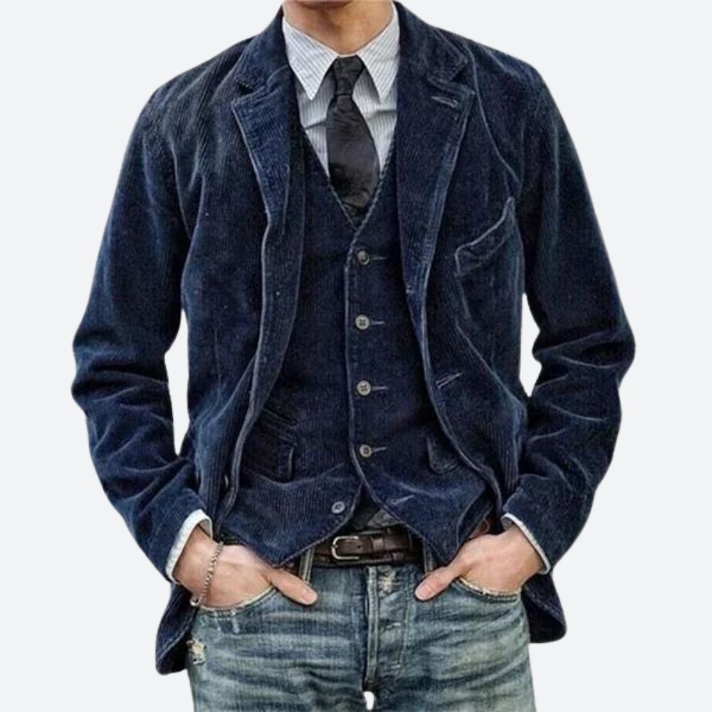 Chaqueta Hombre de Pana Robusta con Bolsillos