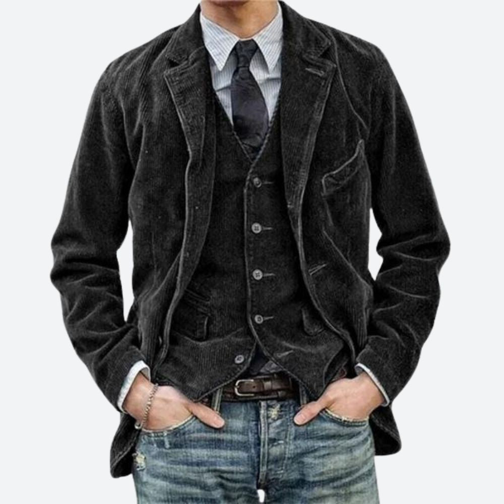 Chaqueta Hombre de Pana Robusta con Bolsillos