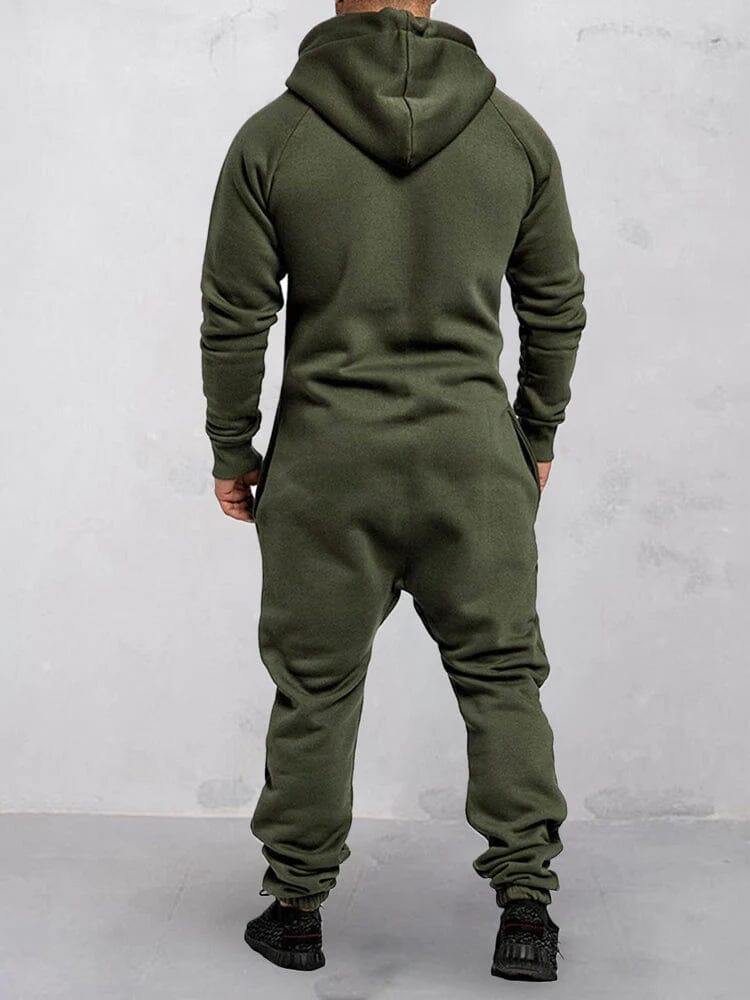 Mono hombre con capucha y cremallera completa