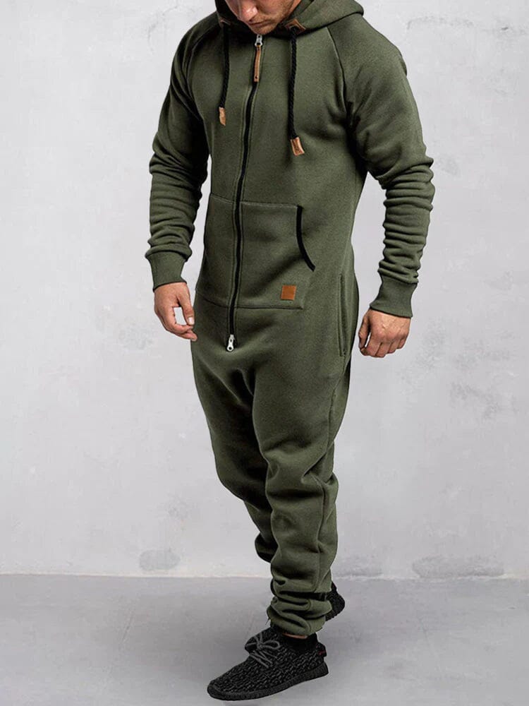 Mono hombre con capucha y cremallera completa