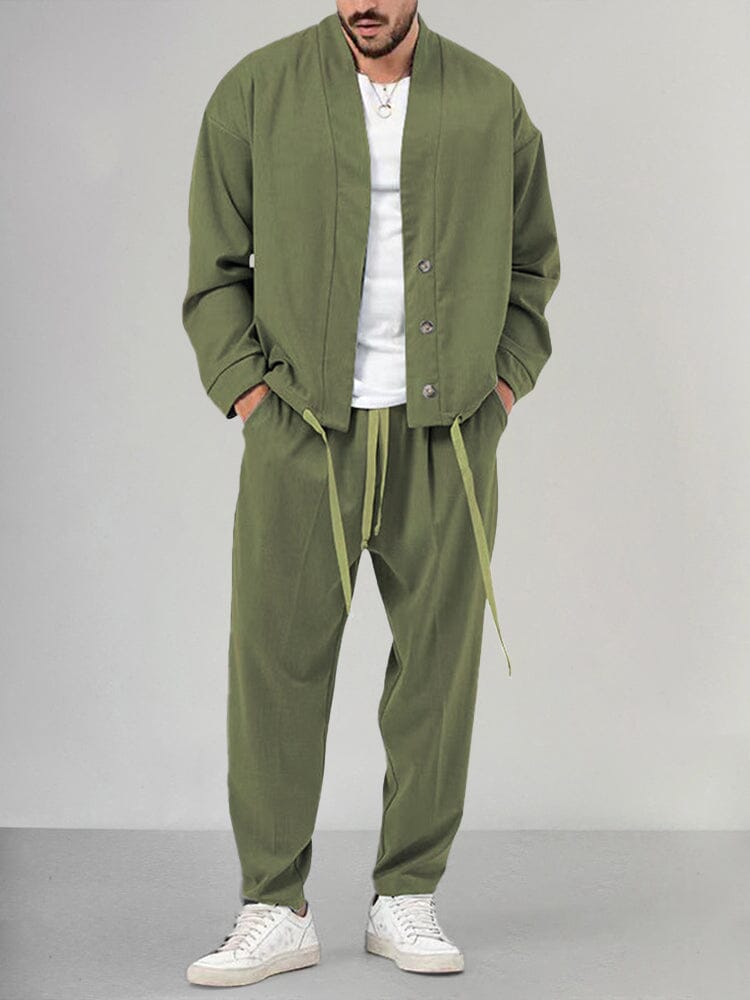 Conjunto Hombre Minimalista Dos Piezas Ajuste Casual