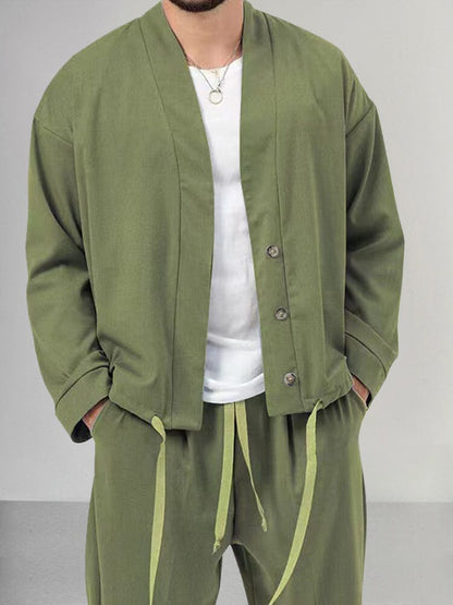 Conjunto Hombre Minimalista Dos Piezas Ajuste Casual - Mavetta