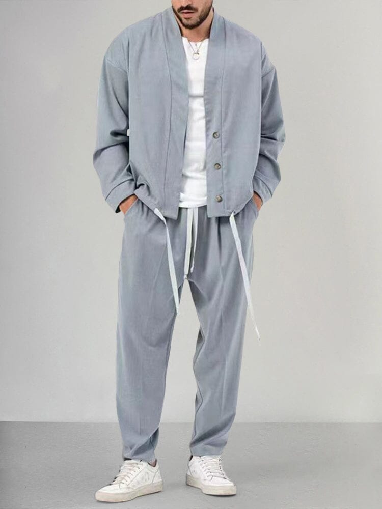 Conjunto Hombre Minimalista Dos Piezas Ajuste Casual