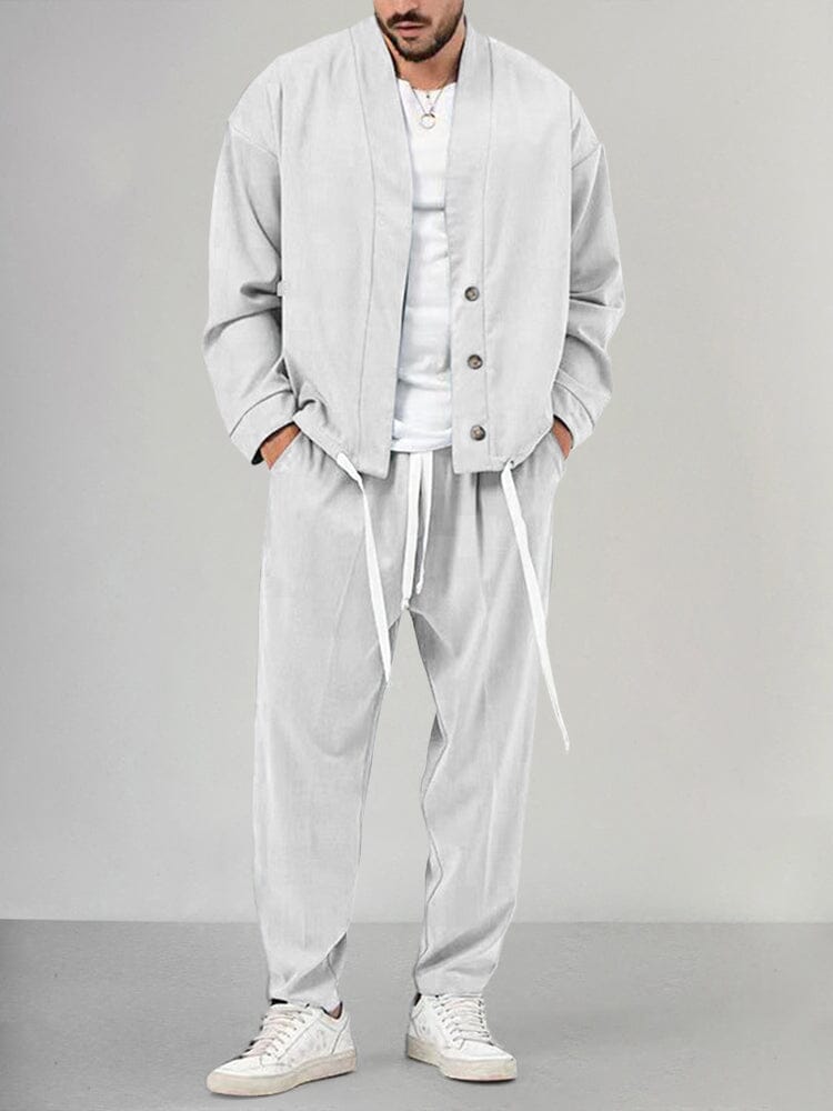 Conjunto Hombre Minimalista Dos Piezas Ajuste Casual