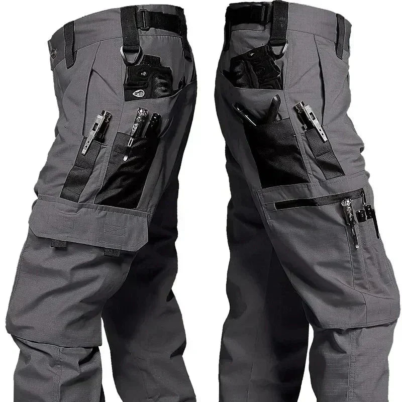 Pantalón táctico hombre impermeable resistente cargo funcional