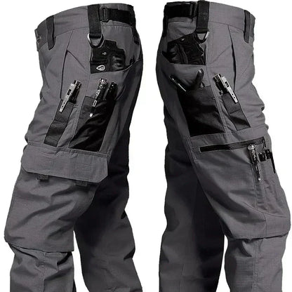 Pantalón táctico hombre impermeable resistente cargo funcional