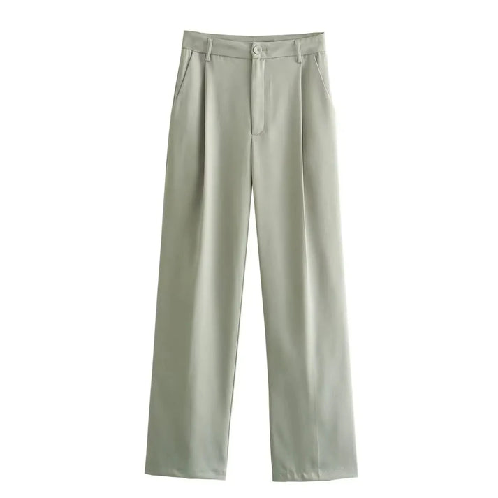 Conjunto Mujer Chaqueta y Pantalón Pierna Ancha Elegante