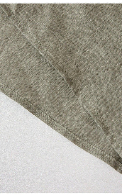 Sobrecamisa Mujer de Lino Corte Oversize Cuello en V y Botones