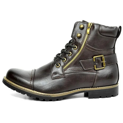 Botines hombre de cuero con cordones cómodos estilo urbano