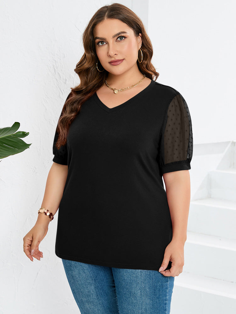 Blusa Mujer Algodón Escote en V Manga Larga