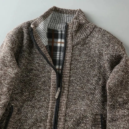 Chaqueta de punto Hombre con cremallera acabado limpio