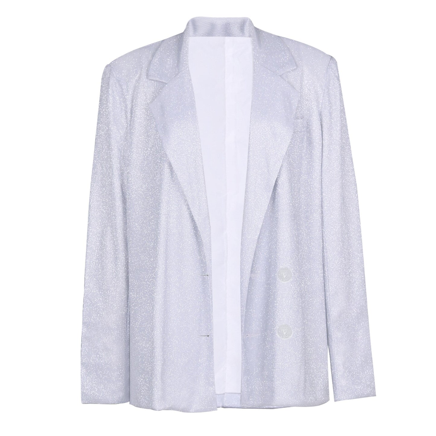 Conjunto Mujer Blazer Oversize y Pantalón Brillante Ajuste Relax