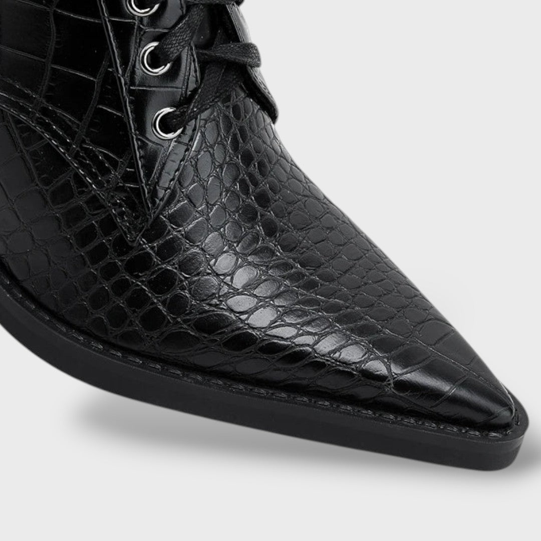 Botas Mujer Estilo Cowboy con Cordones